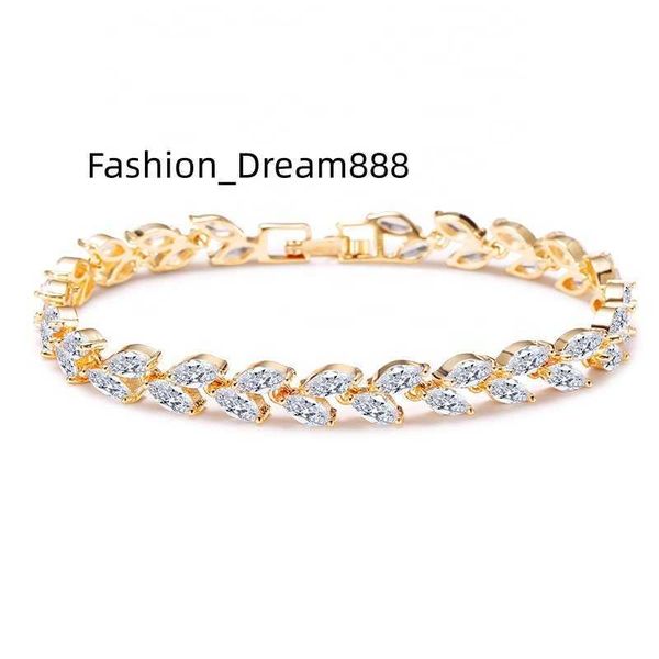 

rakol bp061 luxury new design cubic zircon crystal tennis chain bracelet accessories women jewelry, Silver