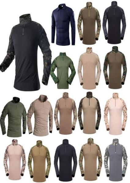 

outdoor camouflage t shirt us battle dress uniform tactical bdu army combat clothing camo shirt woodland hunting shooting no050076650883, Black;green