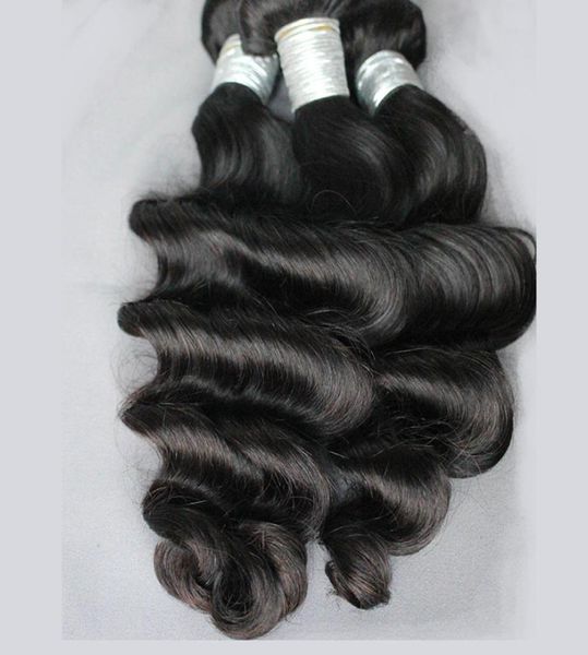 

9a brazilian hair unprocessed malaysian peruvian cambodian indian loose deep wave human hair bundles quality human hair weft 9937591, Black