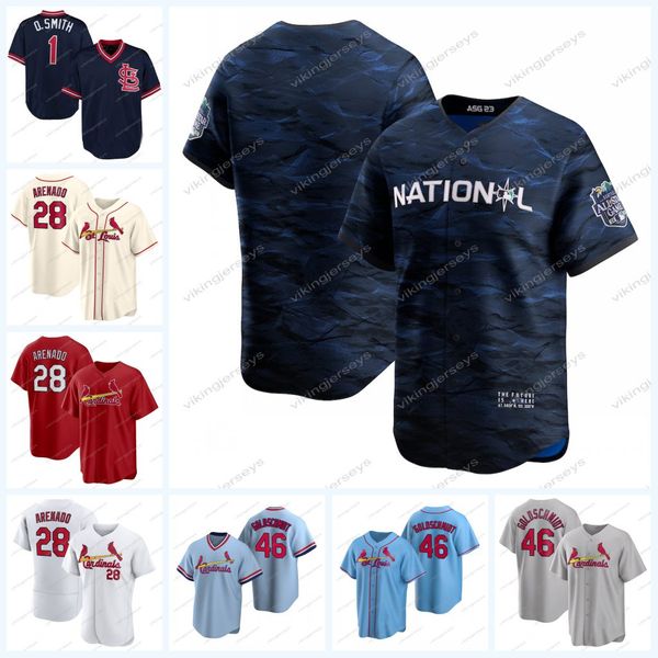 

2023 all star cardinals jersey nolan arenado paul goldschmidt lars nootbaar tommy edman brendan donovan tyler o'neill zack thompson dyl, Blue;black