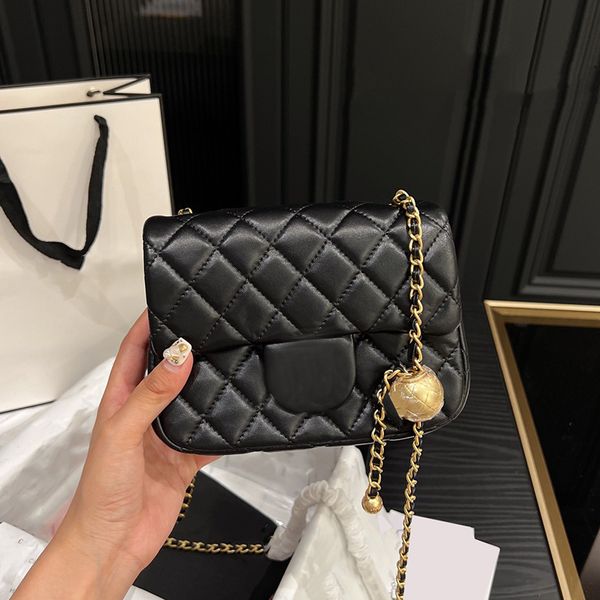 

france womens sqaure/rectangular classic mini flap bags pearl crush gold blaa metal hardware matelase chain crossbody shoulder designer hand