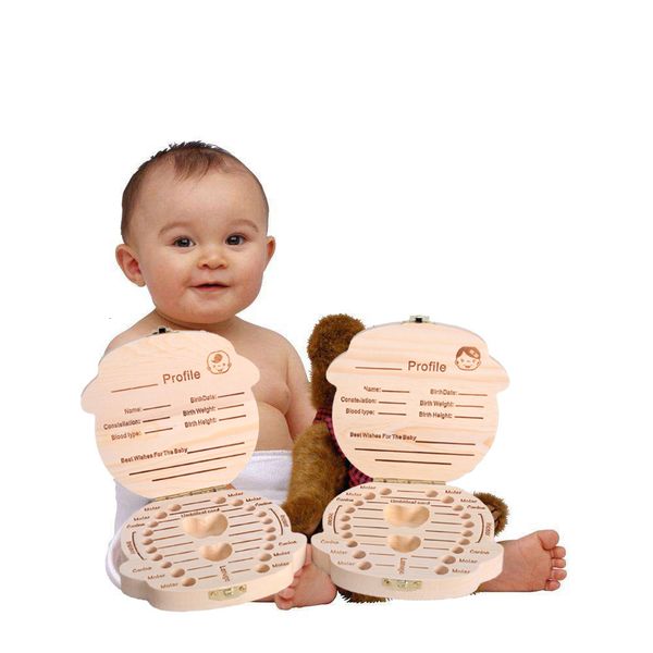 

keepsakes baby tooth box spanishfrenchrussianitalian wooden kids milk teeth organizer storage boys girls souvenirs gifts 230701
