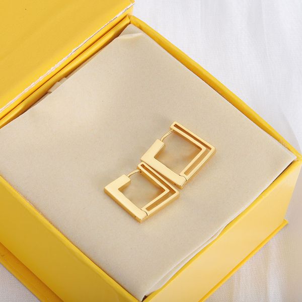 

designer fashion hoop earrings luxury women gold jewelry huggie earings f brands ear square charm earring stud earing dangle 237014c, Golden;silver