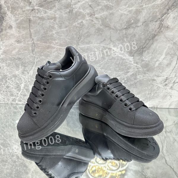 

2023 designer brand shoes for men women fashion embossed grained calf leather platform runner trainers sneakers xinshidai230406, Black