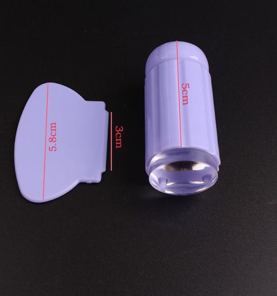 

new jelly silicone nail art stamper with scrapers set nail stamp plate tool manicure diy nail art tool 9 colors3224650