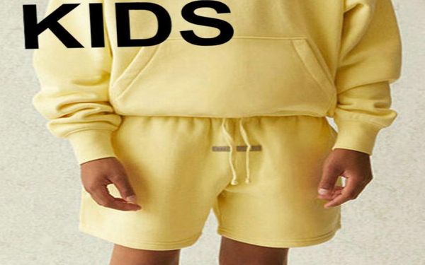 

kids shorts children boys girls designer streetwear classic letter print loose drawstring oversize sweatshorts joggers thin fleece1278240, Black