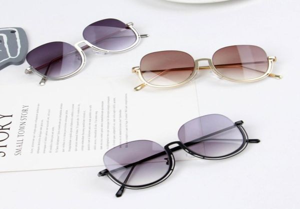 

kids sunglasses fashion girls metal half frame sunglass children uv protection goggles kid beach sunblock a17313436026, Blue