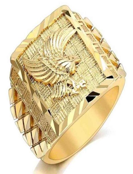 

gold band wings flying eagle european and american men039s ring couple vintage designer jewelry265l7799809, Silver