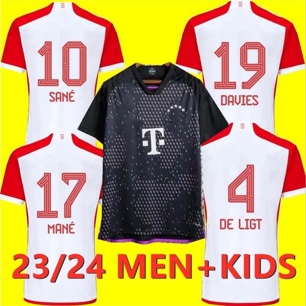 

2023 2024 bayern munich sane soccer jerseys 50th goretzka gnabry 22 23 24 de ligt football shirt joao cancelo gnabry muller men kids kits fu, Black;yellow