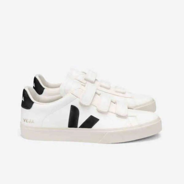 

brand veja fashion recife series low small white shoes men's and women's shoes casual leather board shoes for couple ptg, Black
