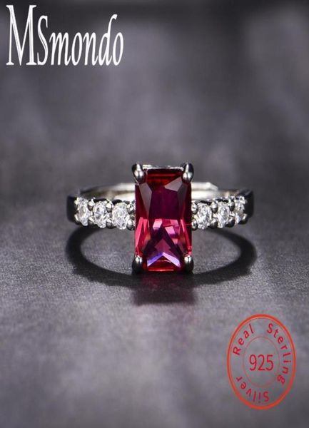 

cluster rings sterling silver color 925 simple fashion ruby pink tourmaline diamond for women adjustable wedding ring fine jewelry9187944, Golden;silver