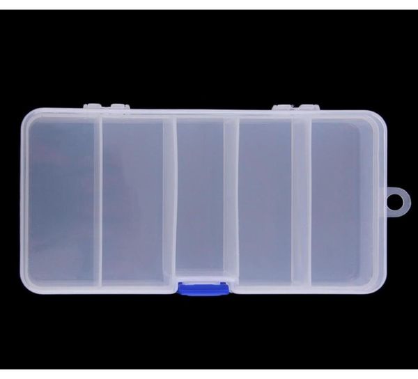 

5 compartments by 4 splitter transparent plastic storage organizer container case fishing lure bait jlllve1600585