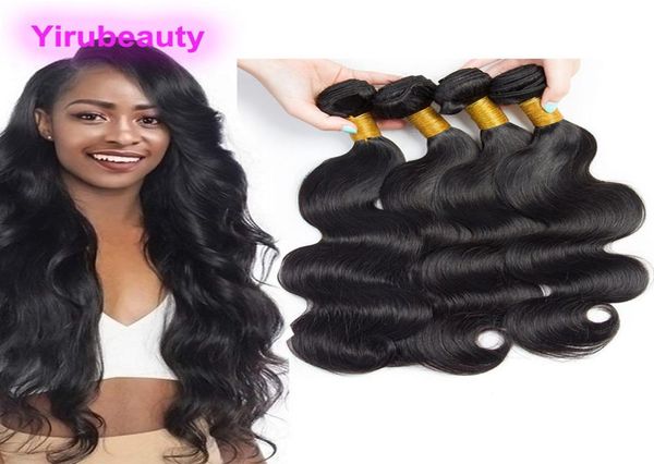 

malaysian mink 9a human hair 100 unprocessed virgin hair body wave 4 bundles hair weaves double wefts 95100gpiece grade 9a2389690, Black