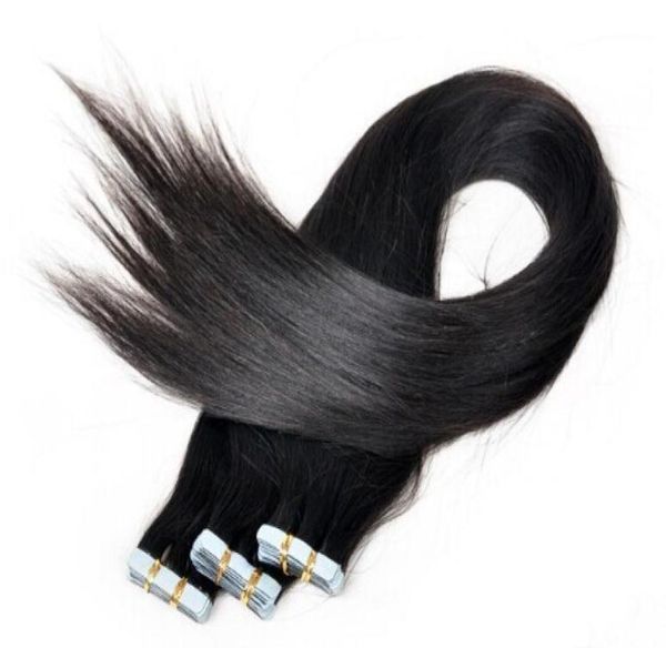 

whole 18quot 20quot 100 human pu emy tape skin hair extensions 25gpcs 40pcspack 1 jet black dhl 8248892