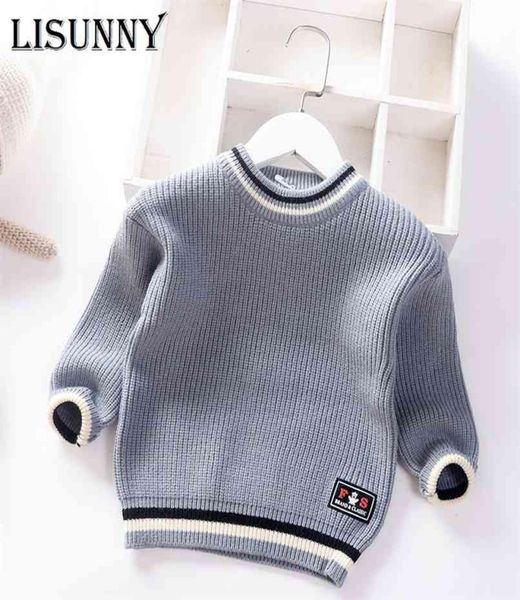 

autumn winter baby boys sweater children knitted clothes kids pullover jumper toddler striped european american style boy 2109143077637, Blue