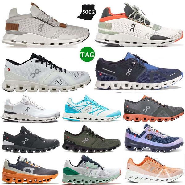 

men women casual shoes on running cloud 5 designer shoe white pearl brown cloudmonster cloudsurfer x3 cloudstratus cloudnova sneaker fashion, Black