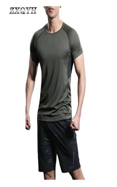 

zxqyh summer men sportswear suits quick dry tshirtsshorts basketball sport sets jogging fitness running suits beach shorts 5xl8147188, Gray;blue