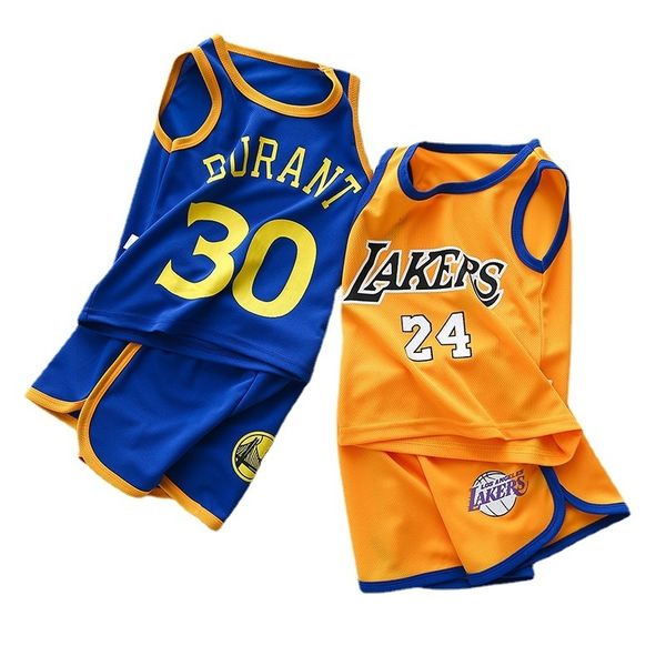 

clothing sets children 's summer basketball uniform boys and girls casual sports short sleeved shorts 2pcs set team 2 10y 230630, White