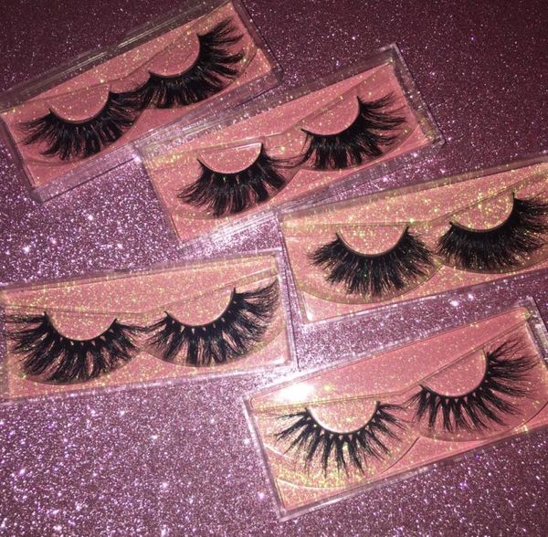 

3d mink eyelashes mixed styles 25mm full strip lashes with packaging box long eye lash fdshine4530504