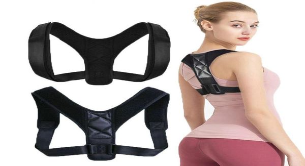 

back posture corrector belt adjustable clavicle spine back shoulder lumbar posture correction for unisex4788466, Black;blue