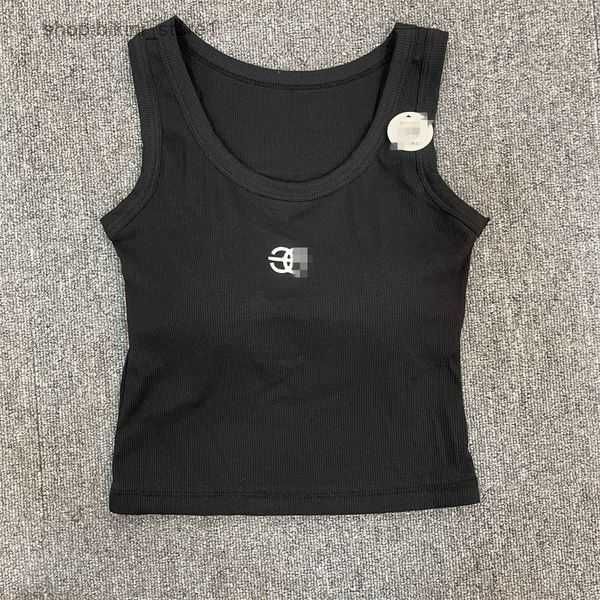

designer t shirt woman lowe cropped knits tankem broidered womens sleeveless sport tee yoga summer tees vests fitness anagram sports bra mi, White