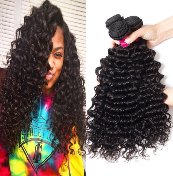 

9a mink brazillian body wave straight loose wave kinky curly deep wave unprocessed brazilian peruvian indian virgin human hair wea6296707, Black