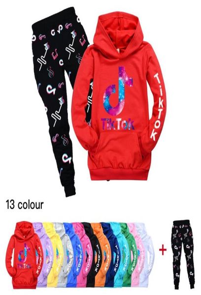 

tik tok new set for big boy girl tracksuit clothes autumn winter kid hooded print sweatshirtpant 2pc sport tracksuit suit1696408, White