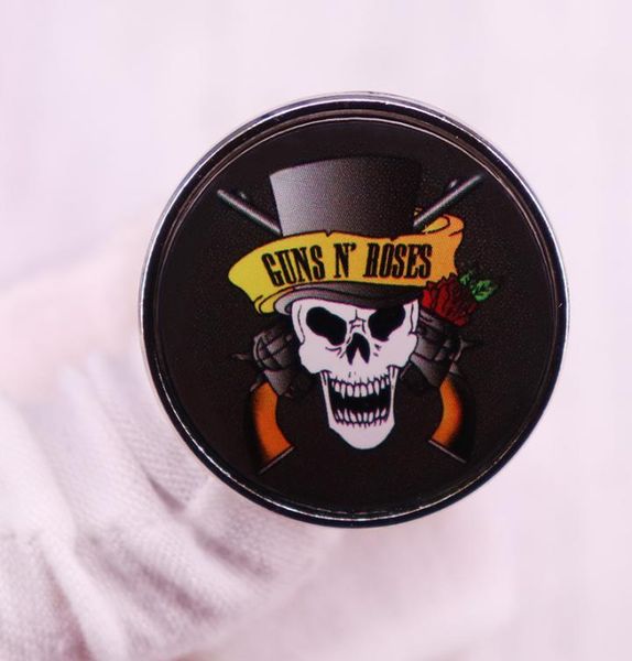 

guns n roses skull pins steampunk music rock band brooch badge5372702, Blue