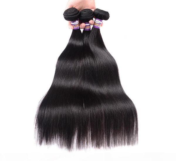 

9a mink brazilian straight hair weave 100 unprocessed brazilian virgin hair straight peruvian malaysian indian human hair extensi7833659, Black