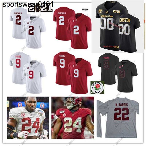 

2022ncaa alabama crimson tide football ed college jersey 32 c.j. mosley 26 landon collins 6 haha, Black