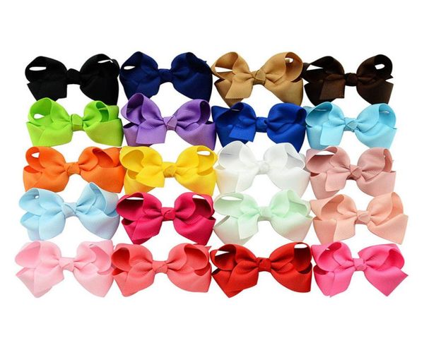 

dhl ins 40 colors 3inch baby bow hairpins mini swallowtail bows children girls solid clips kids hair accessories7103016, Slivery;white