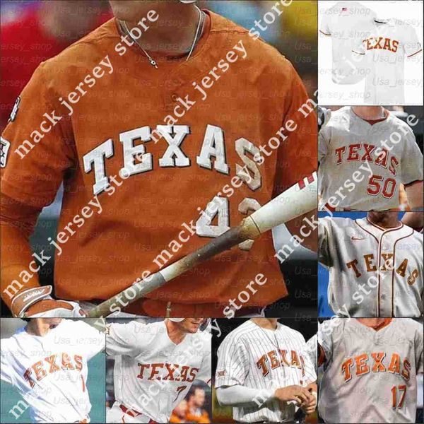 

college baseball wears 2023 ncaa texas longhorns baseball jerseys brandon belt roger clemens ty madden trey faltine tanner witt ivan melende, Black