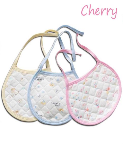 

oc cherry baby pacify bibs burp cloths double layer cotton scarf handkerchief soothing saliva towel whole1301622