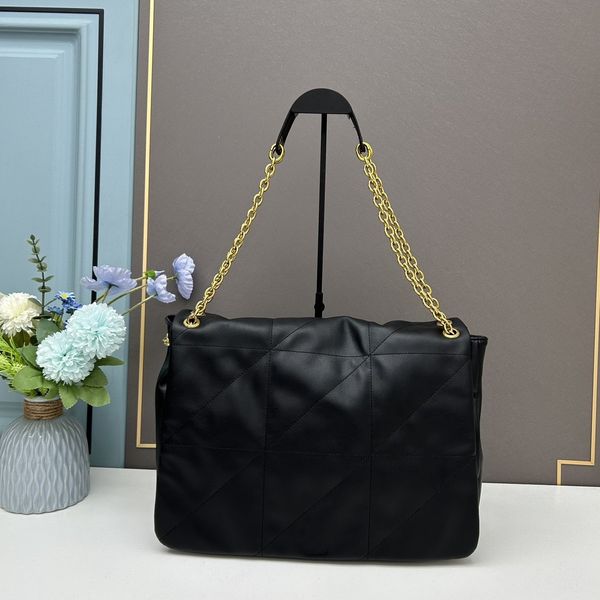

5a brand designer bag jamie new large size crossbody bag luxury shoulder bag chain underarm bag metal large logo sheepskin handbag tote size