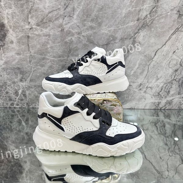 

luxurys casual shoes women travel leather lace-up sneaker cowhide fashion trainers woman shoe flat lady sneakers size 35-46 xinshidai230405, Black