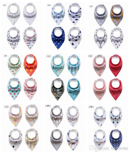 

baby ins fox bibs burp cloths infant ins triangle bibs newborn cartoon saliva waterproof cotton double layer bibs turban bandana s1425512