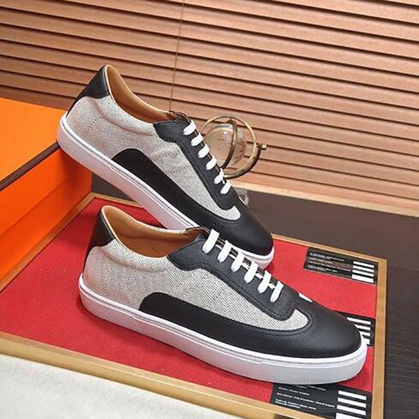 

luxury brand leather men's sports shoes flat shoes in summer white black red mesh shoes fashion beach men's shoes h letters leisur