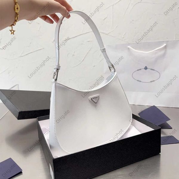 

prad women's bag cleo classic letter triangle leather shiny face one shoulder portable underarm bag