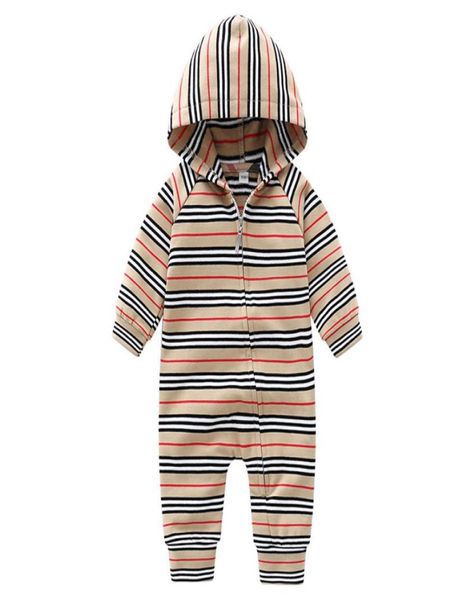 

new arrival spring and autumn fashion brand style newborn baby clothes baby boys and girls longsleeved striped hooded jumpsuit6550120, Blue