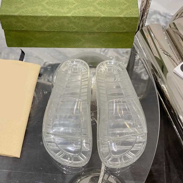 

ups g cci women jelly slides transparent clear platform sandals slippers crystal beach shoes mules pool slide ladies flip flops non-slip low, Black