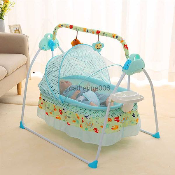 

2022 baby electric cradle bed swing crib automatic baby rocking swing flat shaker maternal electric rocking chair for baby gift l230625