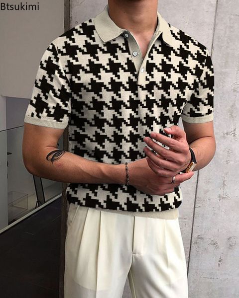 

men's polos summer casual mens short sleeve slim polo shirts harajuku digital print pullover men fashion clothing tees streetwear 2306, White;black