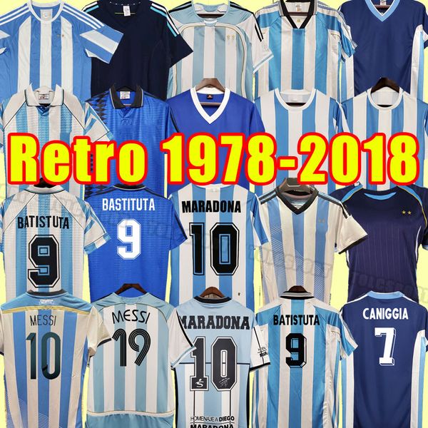 

retro soccer jerseys maradona caniggia football shirt batistuta riquelme ortega crespo argentina simeone zanetti 10 11 96 97 1978 1986 1994, Black;yellow