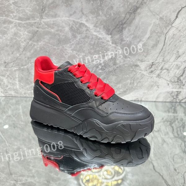 

2023 new luxurys casual shoes women travel leather lace-up sneaker cowhide fashion trainers woman shoe flat lady sneakers size 35-46 xinshid, Black