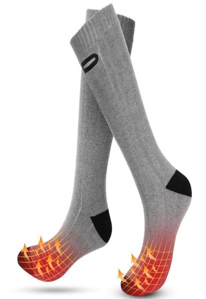 

sports socks winter warm heated rechargeable electric heating waterproof men women stocking for outdoor camping hiking skiiing2025200, Black