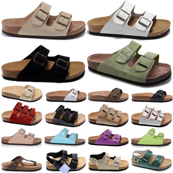 

clogs designer sandals famous women leather head slippers for mens womens flip flop pull cork suede dhgate shoes, Black