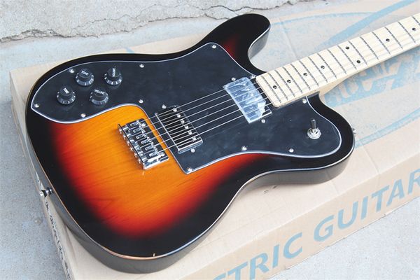 

left handed telecaster sunburst electric guitar tele basswood body rosewood fingerboard maple neck black pickguard & hardware
