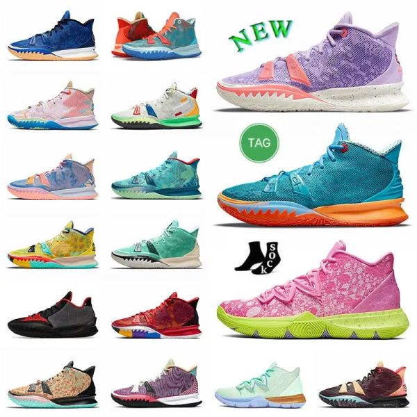 

kyrie 7 purple daughter basketball shoes youth mens authentic kyries 5 5s low mom spongebobs patricks squidwards infinity flytrap 4 breed 8