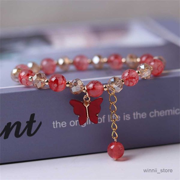 

charm bracelets fashion beaded bracelets for women girls charm elastic bracelet hand jewelry r230701, Golden;silver
