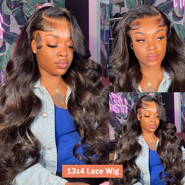 

body wave lace wig human hair pre plucked 360 lace frontal wig brazilian hair wigs for black women, Black;brown
